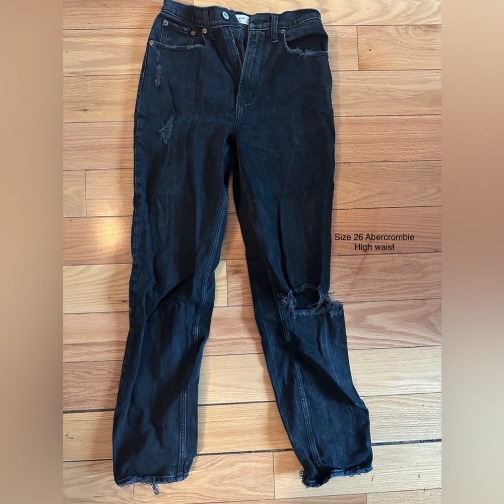 Abercrombie black high rise jeans